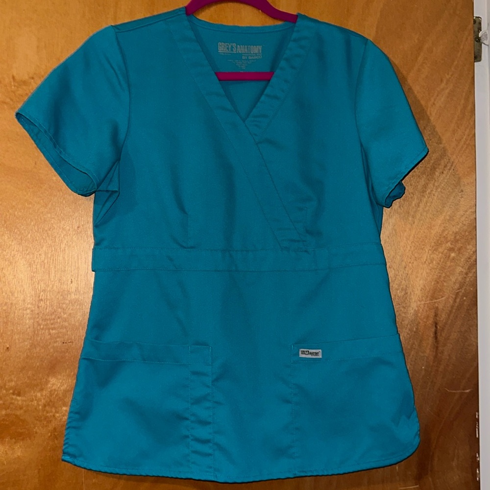 Women’s medium Grey’s Anatomy scrub top teal